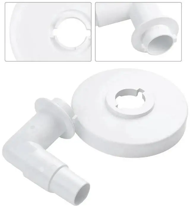 Alt view image 3 of 3 - AJMRTC Pool Skimmer Vacuum Plate with 90° Elbow Adapter, Garden Swimming Pool Skimmer Vacuum Connector Plate, Replacement Fitting for AboveGround Pool Cleaning Circulation System Maintenance
