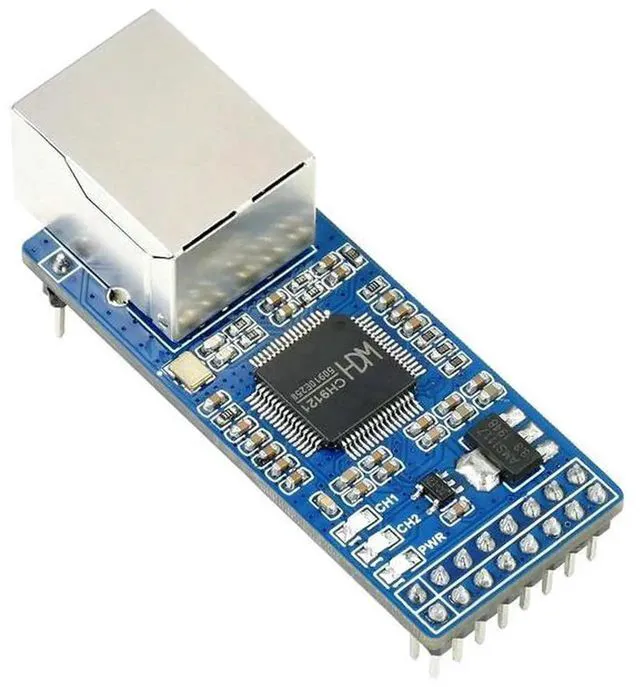 Main image of AJMRTC 2CH UART to Ethernet Converter Module, DualChannel Serial Transparent Transmission Serial Server, Control Interface Compatible with Raspberry Pi, STM32 Embedded MCU Hardware Projects