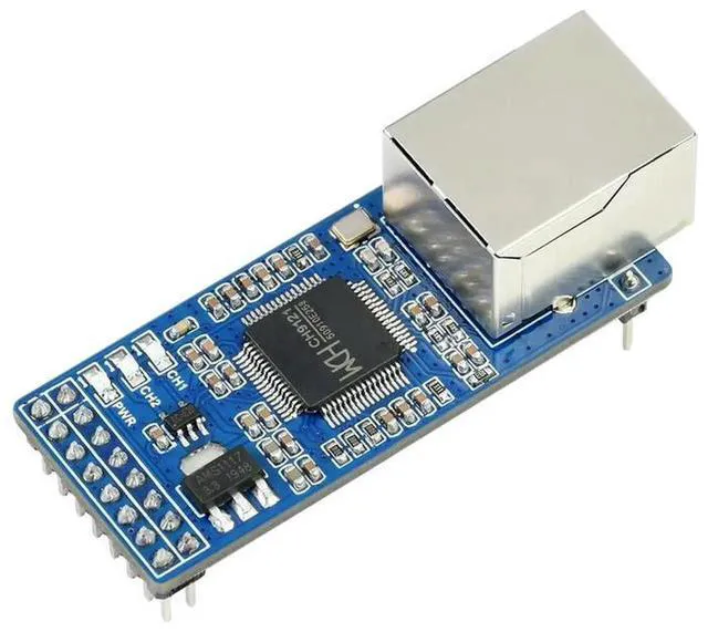 Alt view image 2 of 3 - AJMRTC 2CH UART to Ethernet Converter Module, DualChannel Serial Transparent Transmission Serial Server, Control Interface Compatible with Raspberry Pi, STM32 Embedded MCU Hardware Projects