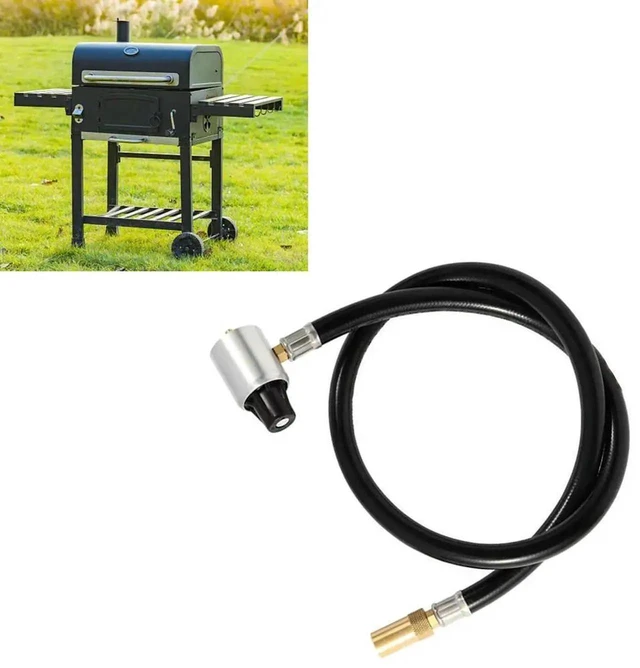 Alt view image 2 of 3 - AJMRTC 3FT Propane Hose Adapter with 15 PSI Regulator, 120 UNF Female Thread Gas Line Accessory for Coleman 5413 5420A Camping Stove, ToolFree Quick Installation for Outdoor Camp Cooking