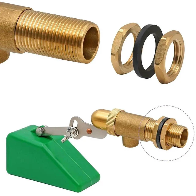 Alt view image 3 of 3 - AJMRTC Automatic Water Level Control Valve, 1/2Inch Brass Float Valve for Water Tanks, Ponds, Aquariums, Fountains, Livestock Water Troughs, AutoShutOff Water Filling Regulator Valve