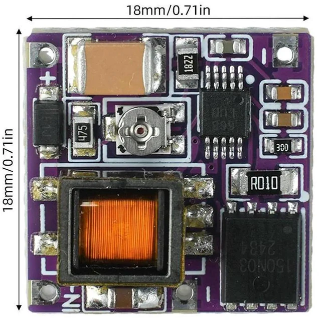 Alt view image 3 of 3 - AJMRTC Mini HighVoltage Boost Module, DC 3.715V Input to 160300V 30mA Output Power Driver Board, StepUp Voltage Converter for Nixie Tube Clock, Lithium Battery Powered Vintage Tube Power Supply Un