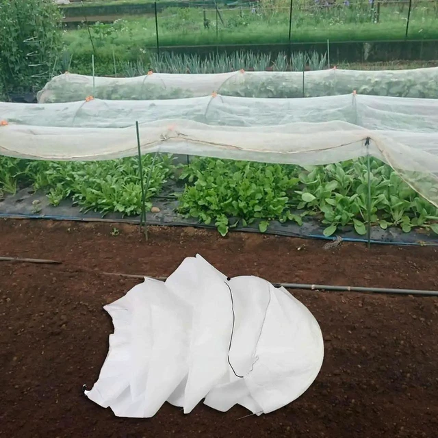 Alt view image 3 of 3 - AJMRTC NonWoven Fabric Plant Winter Cover with Support Bracket, 300 x 45 x 45 cm Growth Tunnel Plant Protection Cover, FrostResistant Plant Tent for Garden Vegetables Flowers ColdWeather Thermal In