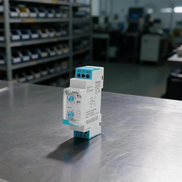 Alt view image 2 of 3 - AJMRTC ERV08V2 Timer Relay, Industrial Time Delay Relay with 0.1 Second100 Hour Delay Range, DIN Rail Mountable Time Controller for Industrial Automation Equipment