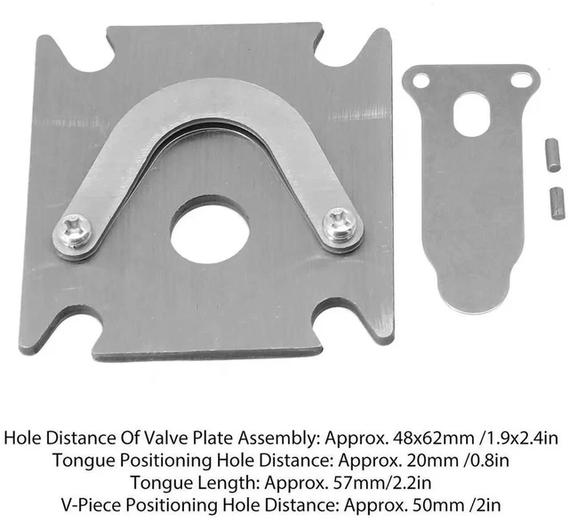 Alt view image 3 of 3 - AJMRTC Air Compressor Air Pump Valve Plate Hardware Replacement Accessories, 57mm / 2.2in Repair Valve Plate Fits for 1P 2.5P 3P 4P AirPump, Piston Compressor Cylinder Head Maintenance Spare Parts