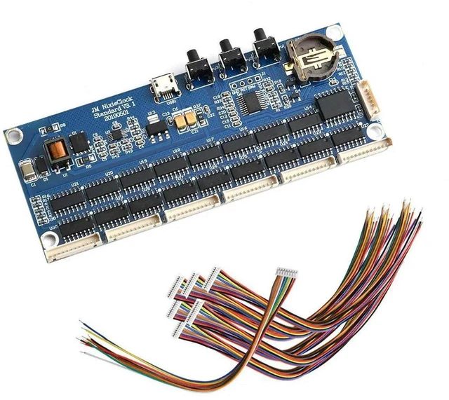 Main image of AJMRTC 6Bit Glow Clock Motherboard Core Board with Remote Control, Universal QS301 Nixie Digital LED Clock Control Panel, DIY Electronic Kit for Retro Nixie Tube Clock Assembly Project