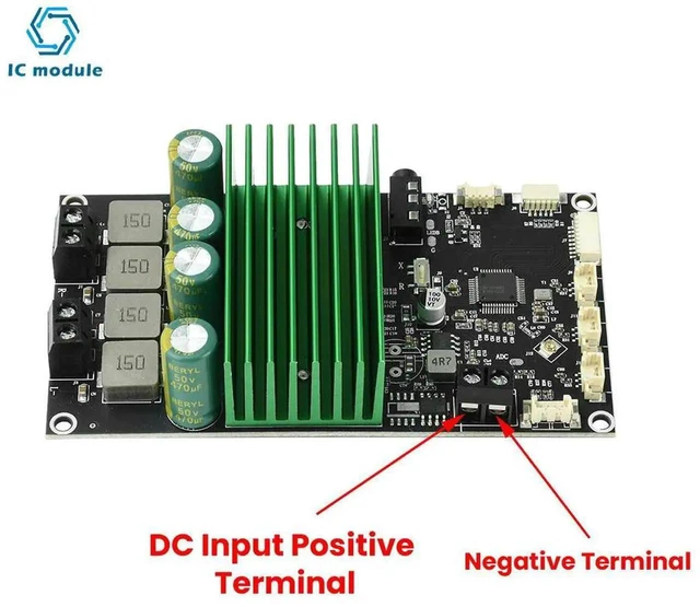 Alt view image 2 of 3 - AJMRTC Bluetooth Amplifier Board with Bass Enhancement & EQ Adjustment, 2×150W DualChannel Audio Amplifier Module, APP Tuning Supported, DIY Hardware for Home Speaker Modification and Car Audio Upgra