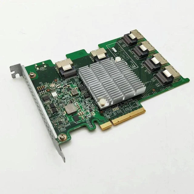 Alt view image 2 of 3 - AJMRTC 16Port 6Gbps SATA SAS PCIE HBA Controller Card, Compatible with SAS2008 SAS2308 Chipset, OEM Part Number 03X3834 1140701, Internal RAID Storage Adapter for Server NAS Storage System