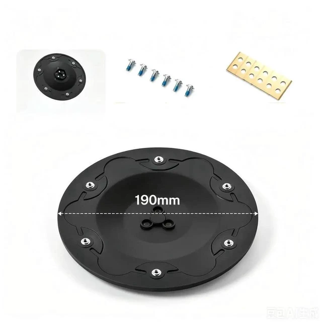 Alt view image 3 of 3 - AJMRTC Robotic Lawnmower Cutting Disc Assembly, 6Piece TitaniumCoated Blade Kit Replacement Disc, Fits Eufy E15 E18 & TerraMow V600 V1000 S800 S1200 Robot Mower, Stable Cutting Rotor Disc for Lawn