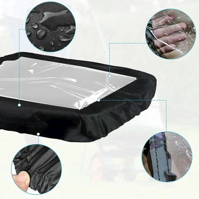 Alt view image 2 of 3 - AJMRTC Elastic Hopper Cover, Waterproof 420D Fabric Hopper Protector with Transparent Viewing Window & Storage Bag, Flexible Elastic Edge Hopper Cover for Outdoor Equipment Daily Protection