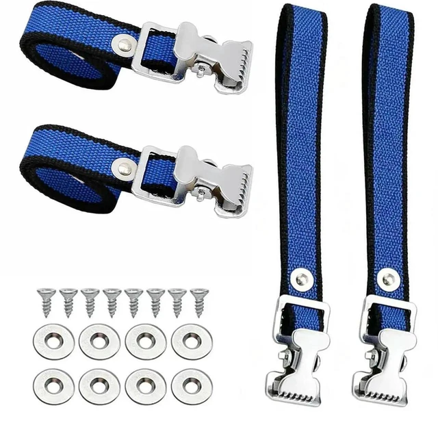 Alt view image 2 of 3 - AJMRTC 4PCS Replacement Straps for Drywall Stilts, Adjustable Height Nylon Foot Bands with Metal Hardware Components, HeavyDuty Replacement Foot Strap Kit for Drywall Stilt Repair