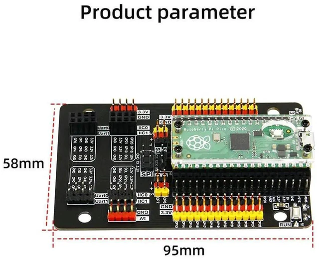 Alt view image 2 of 3 - AJMRTC YahboomDesigned Sensor Kit Shield Expansion Board for Raspberry Pi Pico, MultiInterface GPIO Breakout Module for STEM MicroPython Programming & Electronic DIY Projects
