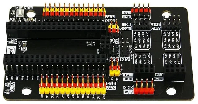 Alt view image 3 of 3 - AJMRTC YahboomDesigned Sensor Kit Shield Expansion Board for Raspberry Pi Pico, MultiInterface GPIO Breakout Module for STEM MicroPython Programming & Electronic DIY Projects