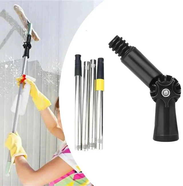 Alt view image 2 of 3 - AJMRTC Adjustable Telescopic Pole 12M with 180Degree Swivel Joint, HeavyDuty Extension Rod for Paint Roller, HighWall Painting and Household Cleaning Applications
