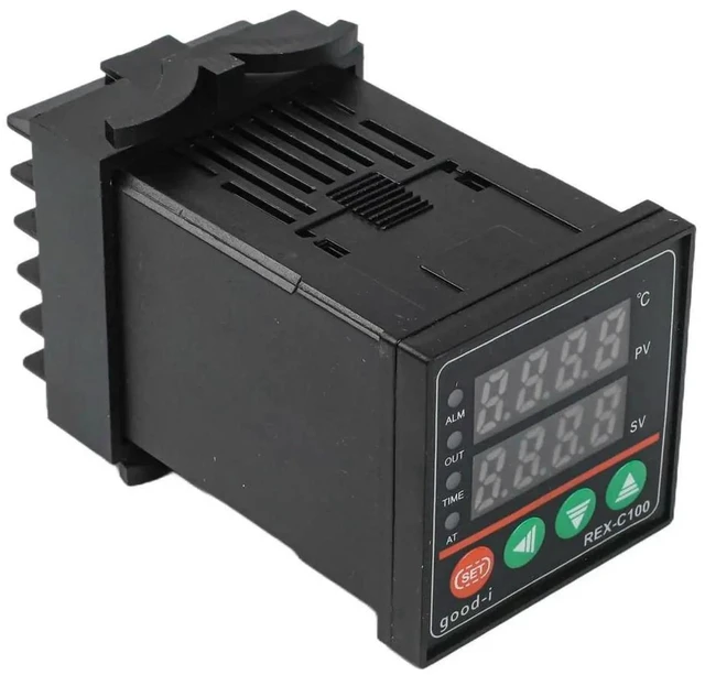 Main image of AJMRTC C100 Digital PID Temperature Controller with 40DA SolidState Relay, KType Thermocouple Probe & Heat Sink, 24380V AC Output Kit for Industrial Equipment Temperature Control Integration Projec