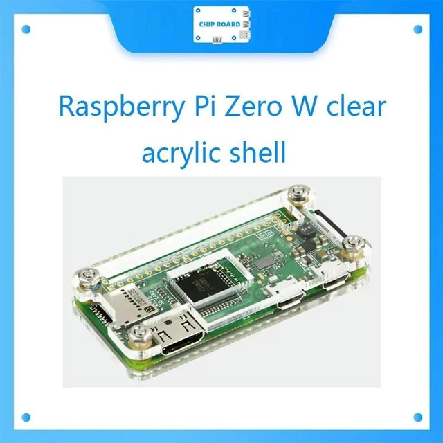 Main image of AJMRTC Yahboom Clear Acrylic Shell Cover for Raspberry Pi Zero W, Supports Heat Sink, Camera Module & TF Card Installation, Transparent Protective Enclosure for DIY Embedded Project Development