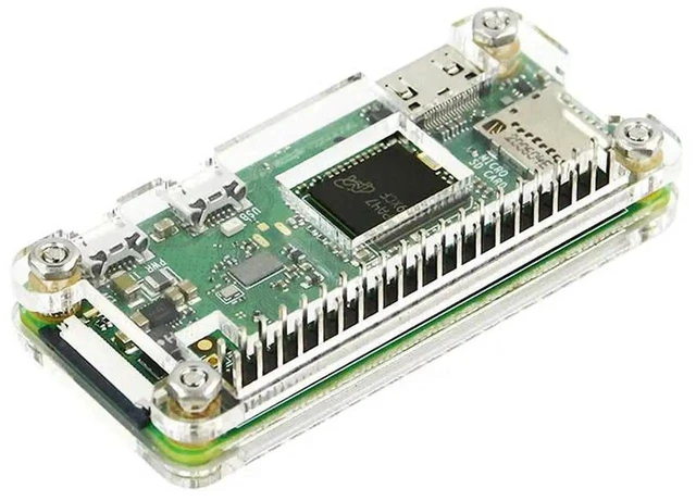 Alt view image 6 of 6 - AJMRTC Yahboom Clear Acrylic Shell Cover for Raspberry Pi Zero W, Supports Heat Sink, Camera Module & TF Card Installation, Transparent Protective Enclosure for DIY Embedded Project Development