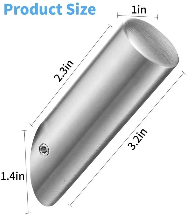 Alt view image 3 of 3 - AJMRTC Stainless Steel Wall Hook for Clothes Hanging, PunchMount Heavy Duty Wall Hanger 8x5.8x3.5cm, Silver & Black Optional for Bathroom Bedroom Coat Towel Wall Storage Organizer