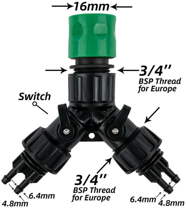 Alt view image 2 of 3 - AJMRTC Garden Tap Adapter 1/4 Inch Hose Connector, LeakProof QuickFit Water Tap Fitting, EasyInstallation Irrigation Coupler for Efficient Backyard Plant Watering & Drip Irrigation System Accessory