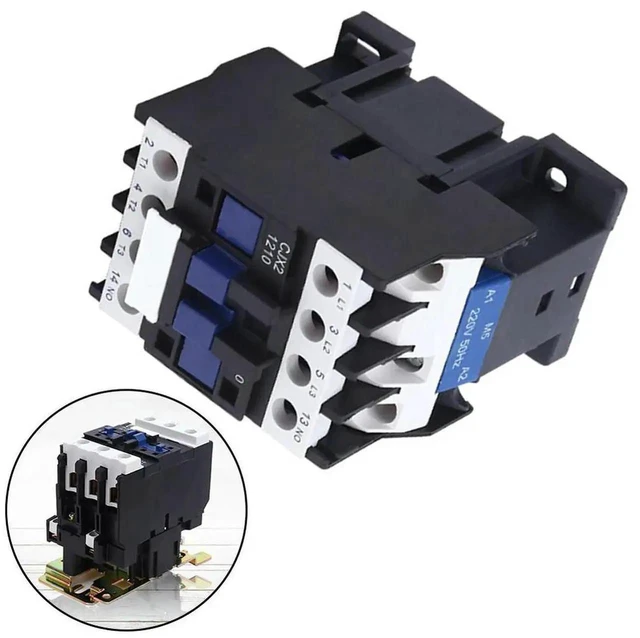 Alt view image 3 of 6 - AJMRTC CJX21210 AC Contactor 220V Coil, 3Pole 12A DIN Rail Mount Electromagnetic Contactor with 1NO Auxiliary Contact for Motor Control Industrial Electrical Applications