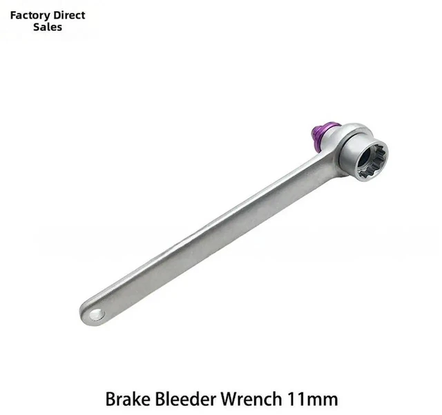 Alt view image 2 of 3 - AJMRTC 11mm Single Hex Brake Bleeder Wrench, HeavyDuty Steel Automotive Service Tool, Precise Stable Operation for Brake Fluid Bleeding on Brake Bleeder Valves Car Repair Maintenance Tool