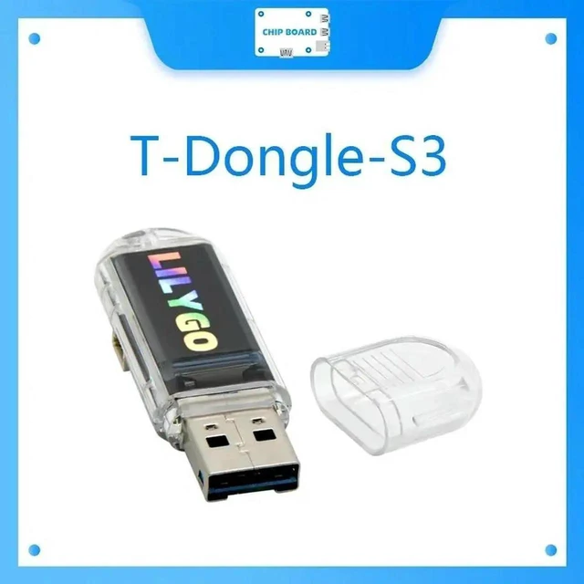 Alt view image 2 of 3 - AJMRTC TDongleS3 ESP32S3 Development Dongle Board with 0.96 Inch ST7735 LCD Display, Support Bluetooth TFCard Storage, USBDongleStyle ESP32S3 Maker Embedded Development Module