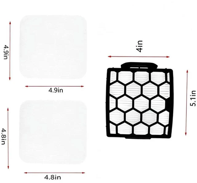 Main image of AJMRTC Replacement Vacuum Filter Set Compatible with Shark LA300 LA802 LA302 LA502, Foam & Felt Filter Kit, 2 Pcs Each Type, Household Vacuum Cleaner Accessory for Vacuum Maintenance