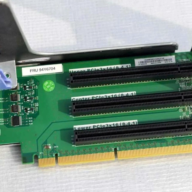 Alt view image 3 of 3 - AJMRTC 94Y6704 PCIE X16 Riser Expansion Card Assembly with Iron Bracket, Server Replacement Riser Card for System X3650 M4, Complete Metal Frame Assembly for Server I/O Expansion Repair Parts