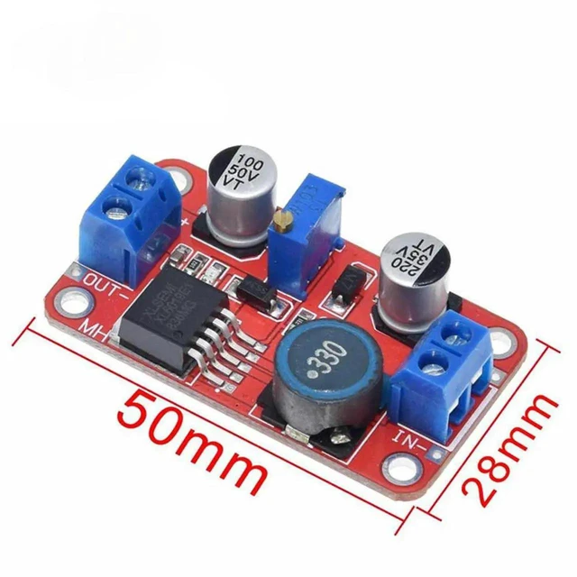 Alt view image 2 of 3 - AJMRTC DC XL6019 Adjustable Boost Module, 5A High Power Voltage StepUp Converter, Upgraded Version of XL6009 LM2577, Ultra Stable Power Boost Module for DIY Electronic Project