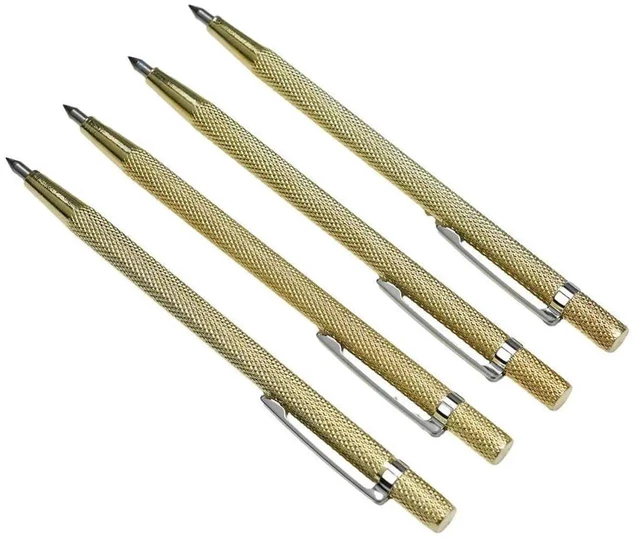 Alt view image 3 of 3 - AJMRTC 4Pcs Carbide Diamond Glass Cutting Tool Pen, 150mm / 6 Inch Tile Glass Lettering Engraving Pen, HeavyDuty Hard Material Scribing Cutter for Glass Ceramic Tile Carving Marking Work