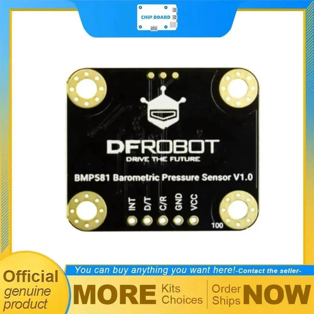 Main image of AJMRTC Gravity BMP581 Pressure & Temperature Sensor Module, Bosch BMP581 Chip, ±0.3hPa HighAccuracy Barometric Detection, I2C UART Interface for Arduino ESP32 Raspberry Pi Maker Projects
