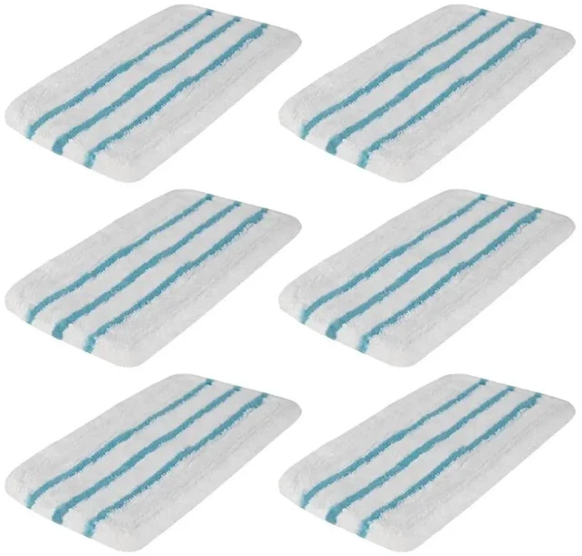Main image of AJMRTC 6Pack Washable Microfiber Mop Pads, Replacement Cleaning Pads for SM1600 SM1610 SM1620 HSM13E1 HSMC1300FX HSMC1321 HSMC1361SG Steam Mop, Reusable Absorbent Floor Cleaning Accessories