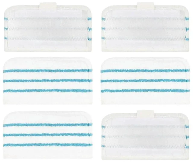 Alt view image 2 of 3 - AJMRTC 6Pack Washable Microfiber Mop Pads, Replacement Cleaning Pads for SM1600 SM1610 SM1620 HSM13E1 HSMC1300FX HSMC1321 HSMC1361SG Steam Mop, Reusable Absorbent Floor Cleaning Accessories