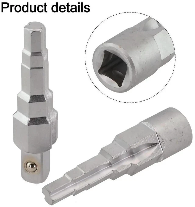 Alt view image 3 of 3 - AJMRTC Stepped Radiator Spanner 1021mm, Fits 1/2 Inch Ratchet Handle, Air Conditioner Radiator Connector Disassembly Hand Tool for HVAC Refrigeration Repair Work
