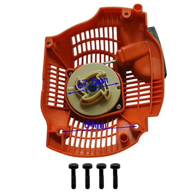Alt view image 2 of 3 - AJMRTC Recoil Starter Pull Assembly for 445 Chainsaw, Robust Plastic Drawstring Mechanism, LowNoise Startup Rewind Pull Start Replacement Spare for Garden Chainsaw Power Equipment
