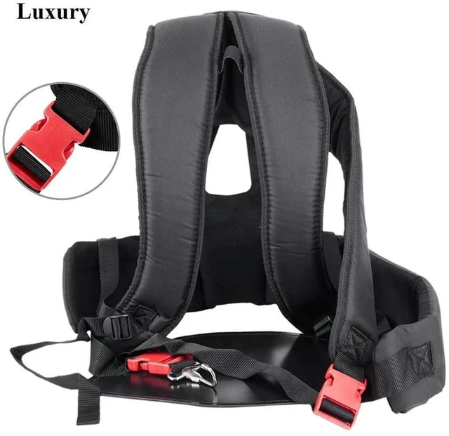 Alt view image 3 of 3 - AJMRTC QuickRelease Double Shoulder Strap for Garden Grass Cutter, Comfort Adjustable Harness for Outdoor Power Equipment, Easy Convenient Carry Strap for Trimmer Lawn Mowing Work