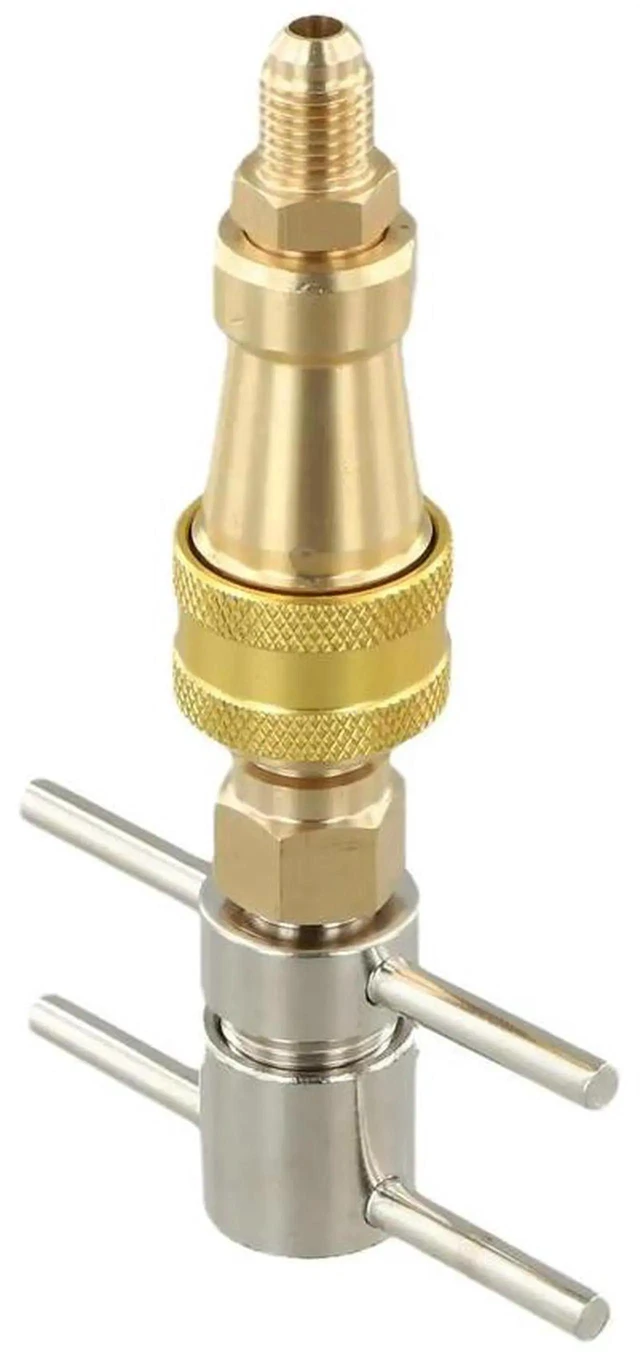 Alt view image 2 of 3 - AJMRTC 1/4 Inch Brass Refrigerator Quick Coupling Washer, Quick Connect Fitting for Refrigeration Maintenance, Snow Cleaning, Pipeline Unclogging, Pressure Washer Hose Connection Replacement Accessory