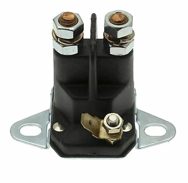 Alt view image 2 of 4 - AJMRTC RideOn Lawnmower Solenoid Switch, 1/4 Poles 3 Terminals Replacement Solenoid Compatible with Multiple Mower Models, Replaces OEM 1751569 24285 for Garden Lawn Mower Power Equipment Repair