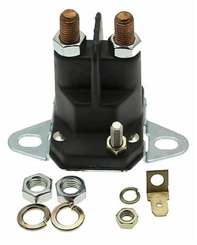 Alt view image 3 of 4 - AJMRTC RideOn Lawnmower Solenoid Switch, 1/4 Poles 3 Terminals Replacement Solenoid Compatible with Multiple Mower Models, Replaces OEM 1751569 24285 for Garden Lawn Mower Power Equipment Repair