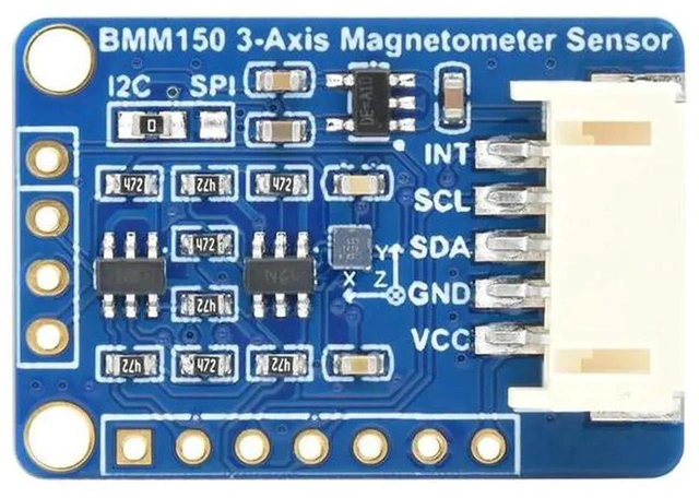 Alt view image 2 of 3 - AJMRTC BMM150 3Axis Magnetometer Sensor Module, Digital Compass Sensor for Precise Magnetic Field Measurement, HighSensitivity Electronic Component for DIY Projects & Navigation Development