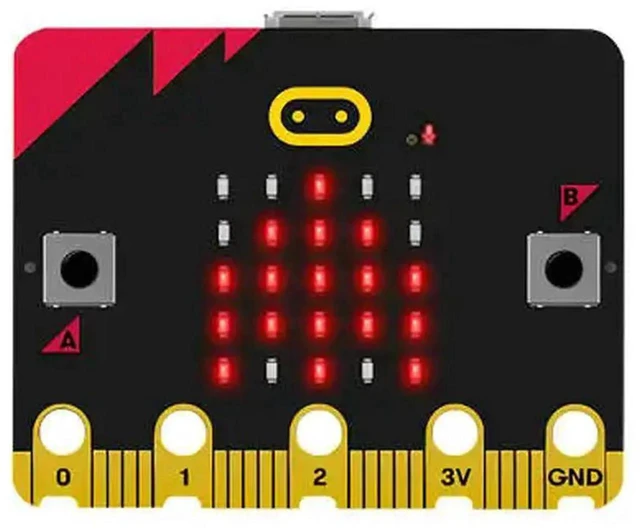 Main image of AJMRTC Hiwonder BBC Microbit V2.0 Main Board with Builtin Speaker & Microphone, Programmable MicroBit Controller for STEM Education, Coding Learning Module for Student DIY Electronic Experiment