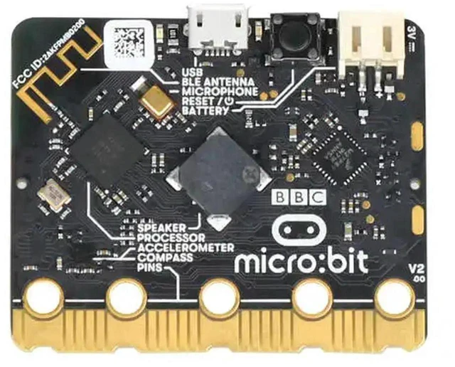 Alt view image 2 of 3 - AJMRTC Hiwonder BBC Microbit V2.0 Main Board with Builtin Speaker & Microphone, Programmable MicroBit Controller for STEM Education, Coding Learning Module for Student DIY Electronic Experiment