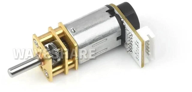 Alt view image 2 of 3 - AJMRTC N20 DC Gear Motor with Magnetic Hall Encoder, AllMetal Gearbox HighPrecision Reduction Motor, LShaped 6PIN Connector for Arduino DIY Robot Automated Motion Control Projects