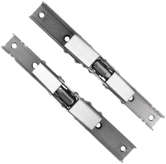 Alt view image 3 of 3 - AJMRTC SelfLocking Spring Folding Hinges, Silver Metal Furniture Cabinet Door Hinge Brackets with Mounting Screws, HeavyDuty SelfLock Foldable Hinges for Home Furniture Cabinet Hardware Replacement