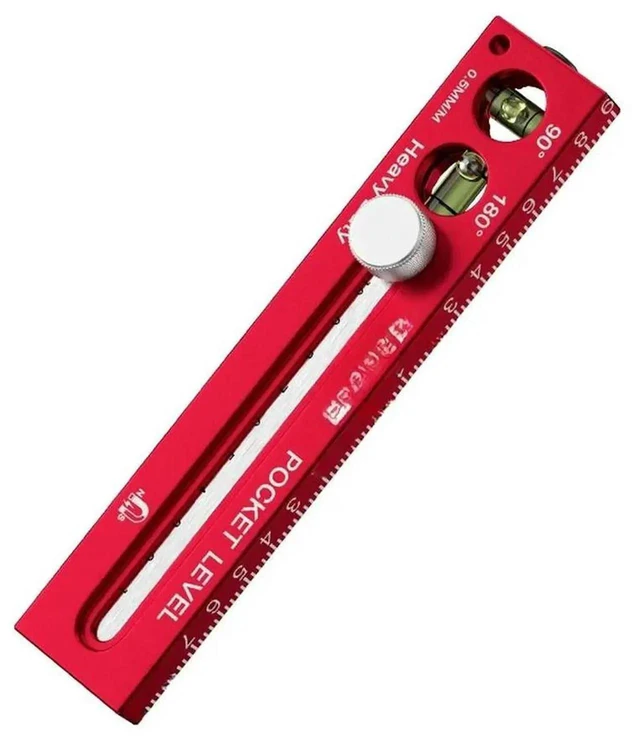 Alt view image 2 of 3 - AJMRTC Multifunctional Magnetic Marking Ruler, Aluminum Alloy Woodworking Scale with Dual Bubble Level & Metric Scales, HighPrecision Measuring Marking Tool for Carpentry DIY Woodworking Layout