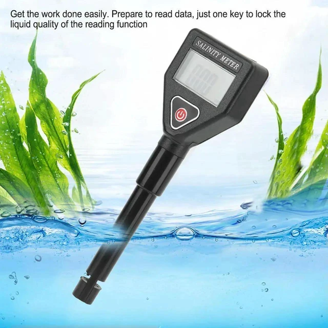 Alt view image 3 of 3 - AJMRTC Digital Salinity Meter, Fast 3Second Reading Salinometer 0199.9g/L Range 0.1g/L Resolution, Water Salt Tester for Seafood Tank, Aquarium, Pool, Beverage and Water Quality Testing