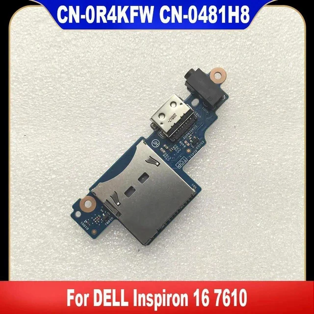 Main image of AJMRTC USB Card Reader I/O Board for Dell Inspiron 16 7610 Laptop, Part Number 0R4KFW CN0R4KFW R4KFW1 0481H8, 100% PreTested Replacement Daughterboard Notebook Repair Spare Part