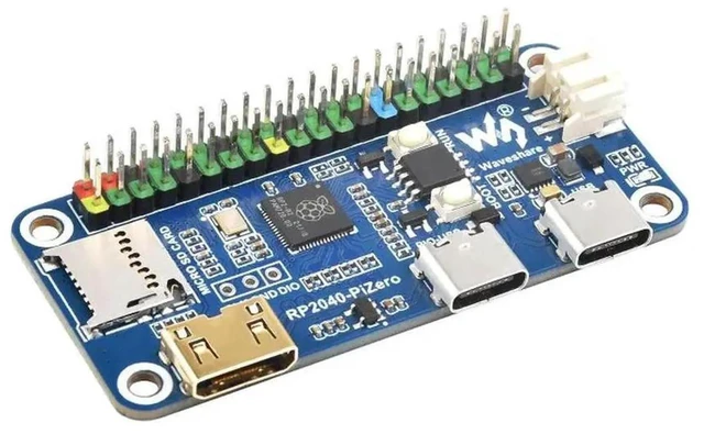 Main image of AJMRTC RP2040PiZero Development Board, Based on Raspberry Pi RP2040 DualCore Microcontroller, Compact PicoStyle ZeroSize MCU Board for Embedded Maker DIY Electronic Prototyping Projects