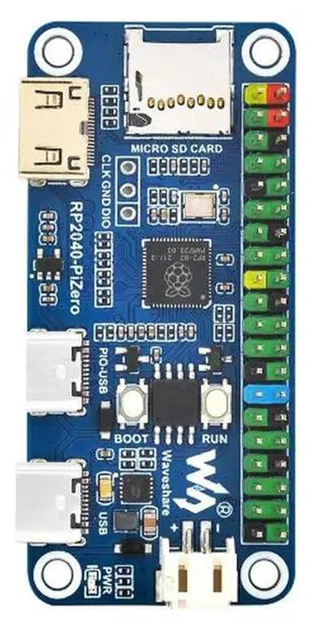 Alt view image 2 of 3 - AJMRTC RP2040PiZero Development Board, Based on Raspberry Pi RP2040 DualCore Microcontroller, Compact PicoStyle ZeroSize MCU Board for Embedded Maker DIY Electronic Prototyping Projects