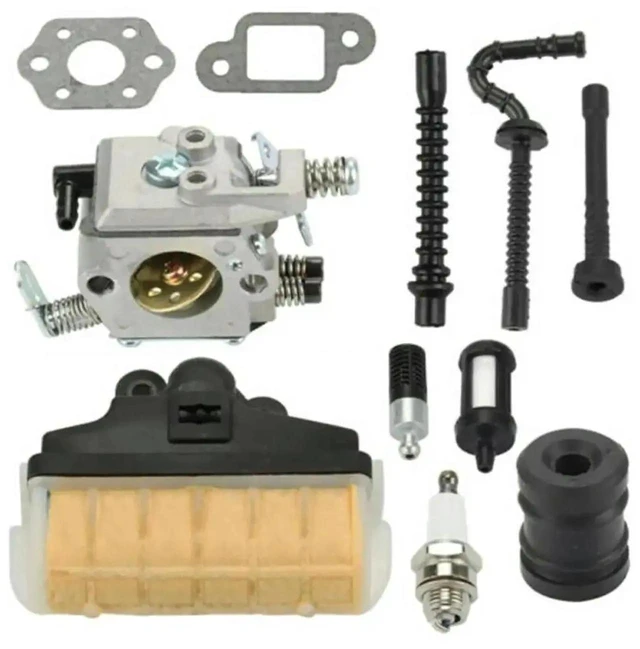 Alt view image 3 of 3 - AJMRTC Chainsaw Performance Rebuild Kit, Small Engine Carburetor Assembly with Fuel Line, Oil Filter, Oil Line & Muffler Gasket, Complete Replacement Repair Parts for Chainsaw Power Tool Maintenance